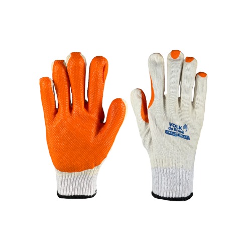 COD 101088505 - GUANTE TRICOTADO CON GOMA NAT. NARANJA